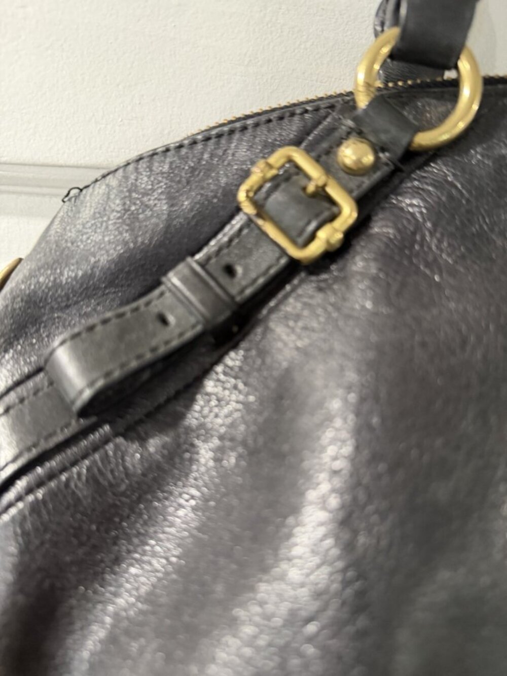 COACH BLACK LEATHER SOPHIA SATCHEL - Picture 5 of 11